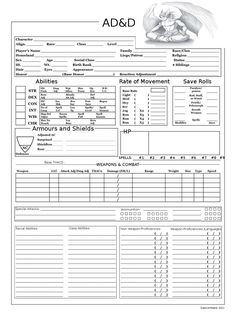 Dungeon and dragon 2nd edition character generator